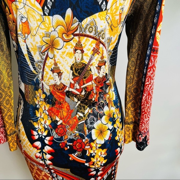 Adriana Barra Brazilian designer Buddhist print dress - Picture 4 of 7